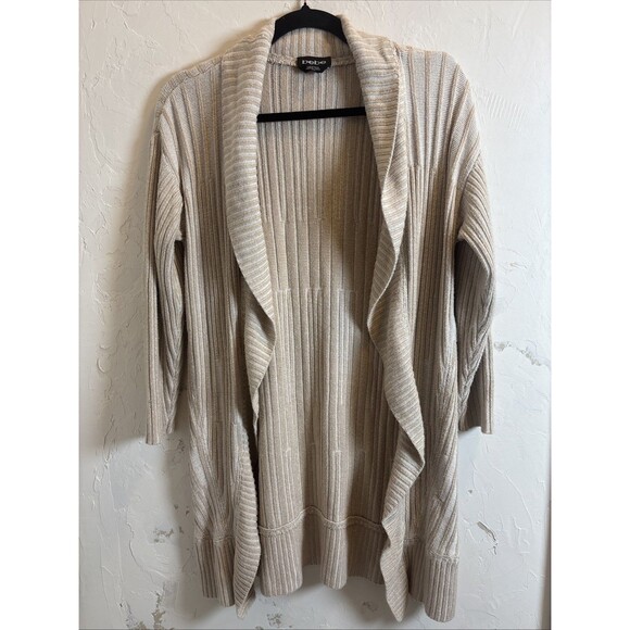 Bebe XS ribbed knit waterfall cardigan cozy Preppy Super Soft Cottagecore - Picture 1 of 4